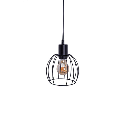 Hanglamp Woodland 4-Lichts Zwart/Hout - 100 cm (E27)