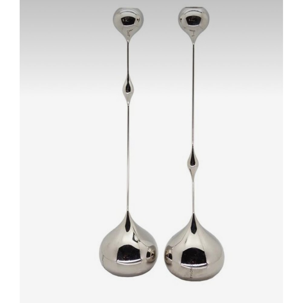 Nikkel kandelaar Tender s - 34 cm