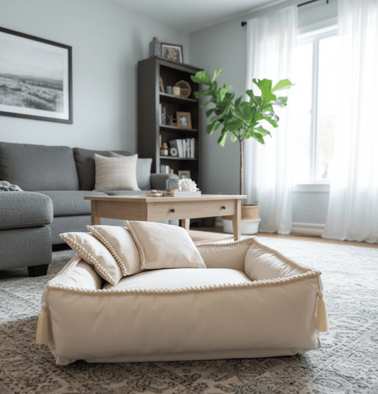 Luxe handgemaakt huisdierbed Beige - OutHome
