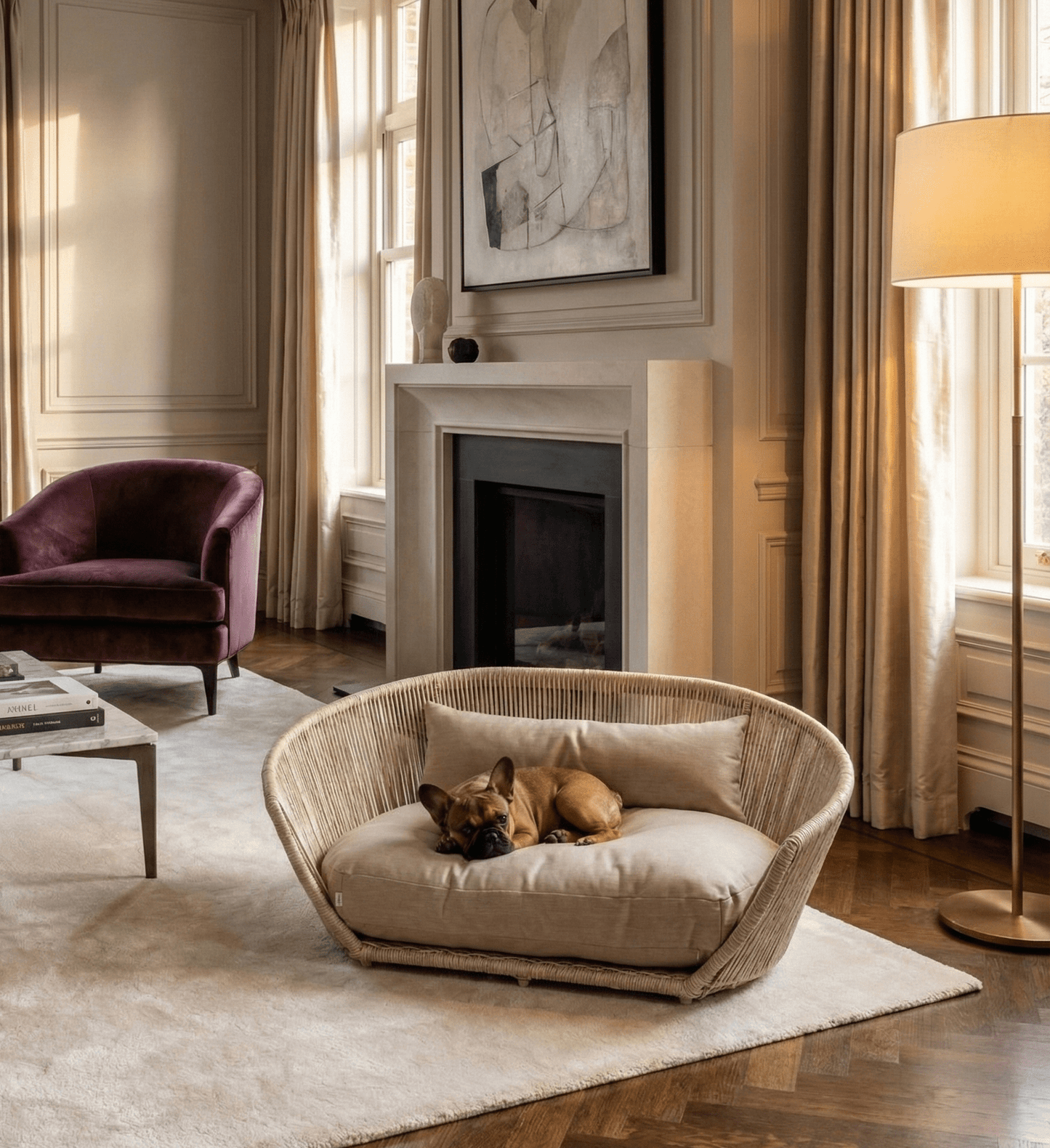 VOGUE - Design huddle bed SMOOTH Hondenmand Beige - OutHome