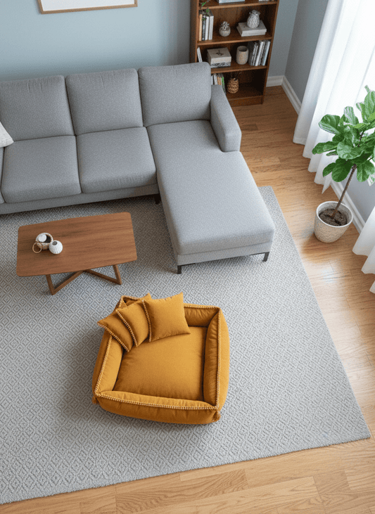 Luxe handgemaakt huisdierbed Geel - OutHome