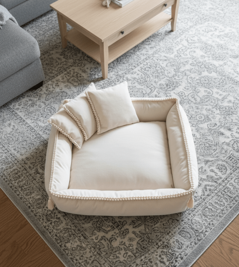 Luxe handgemaakt huisdierbed Beige - OutHome