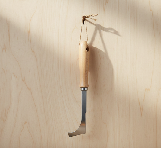 Handschraper - Gegalvaniseerd Staal - Essenhouten handvat