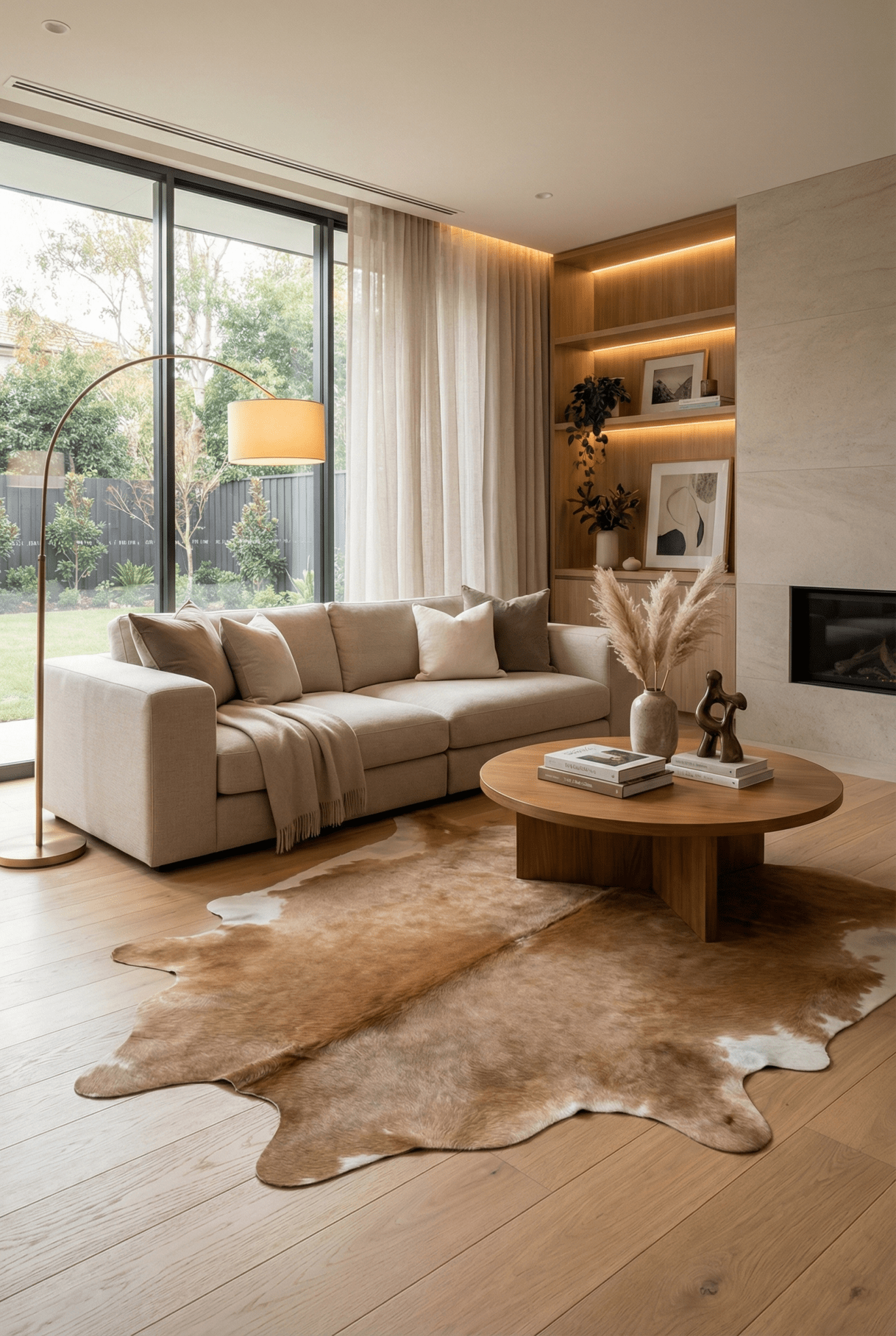 Koeienvel vloerkleed - Leer - Bruin - OutHome