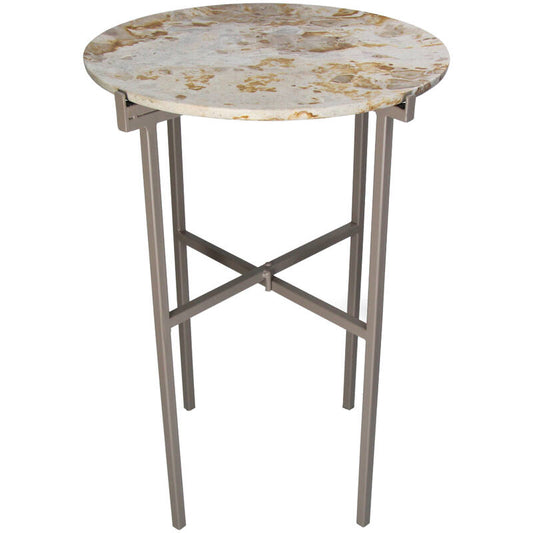 Ronde Tafel - Regenwoud Marmer - Ø38 x ↑ 56 cm