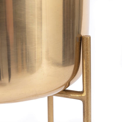 Koperen planter Op stand messing - L