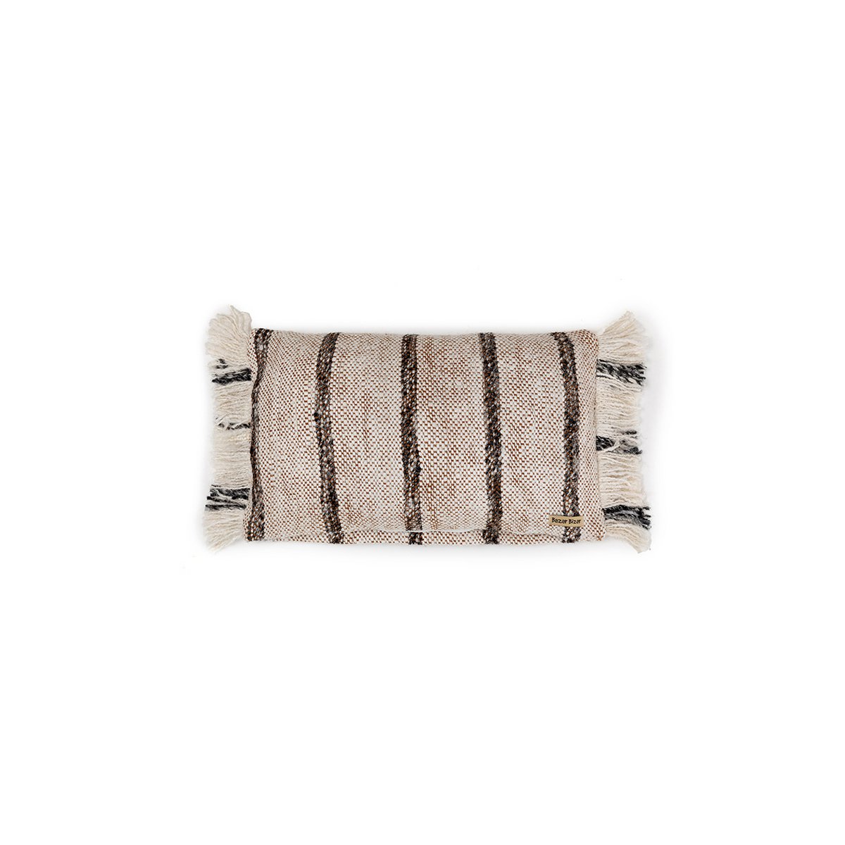 Katoenen kussenhoes Oh my gee boheems wit - 30x50 cm