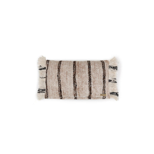 Katoenen kussenhoes Oh my gee boheems wit - 30x50 cm