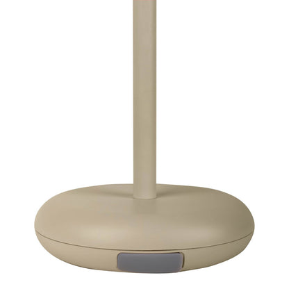 Noteloze tabletlicht "Pasi" voor buiten en binnen, gemaakt van metaal en plastic in beige, dimable, met aanraking en geheugenfunctie, ca. 26 cm hoog - OutHome