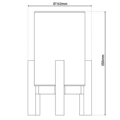 Acculamp Madita Wit/Naturel Touch - 25 cm (Dimbaar)