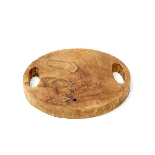 Teak dienblad The teak root tray naturel - 30 cm