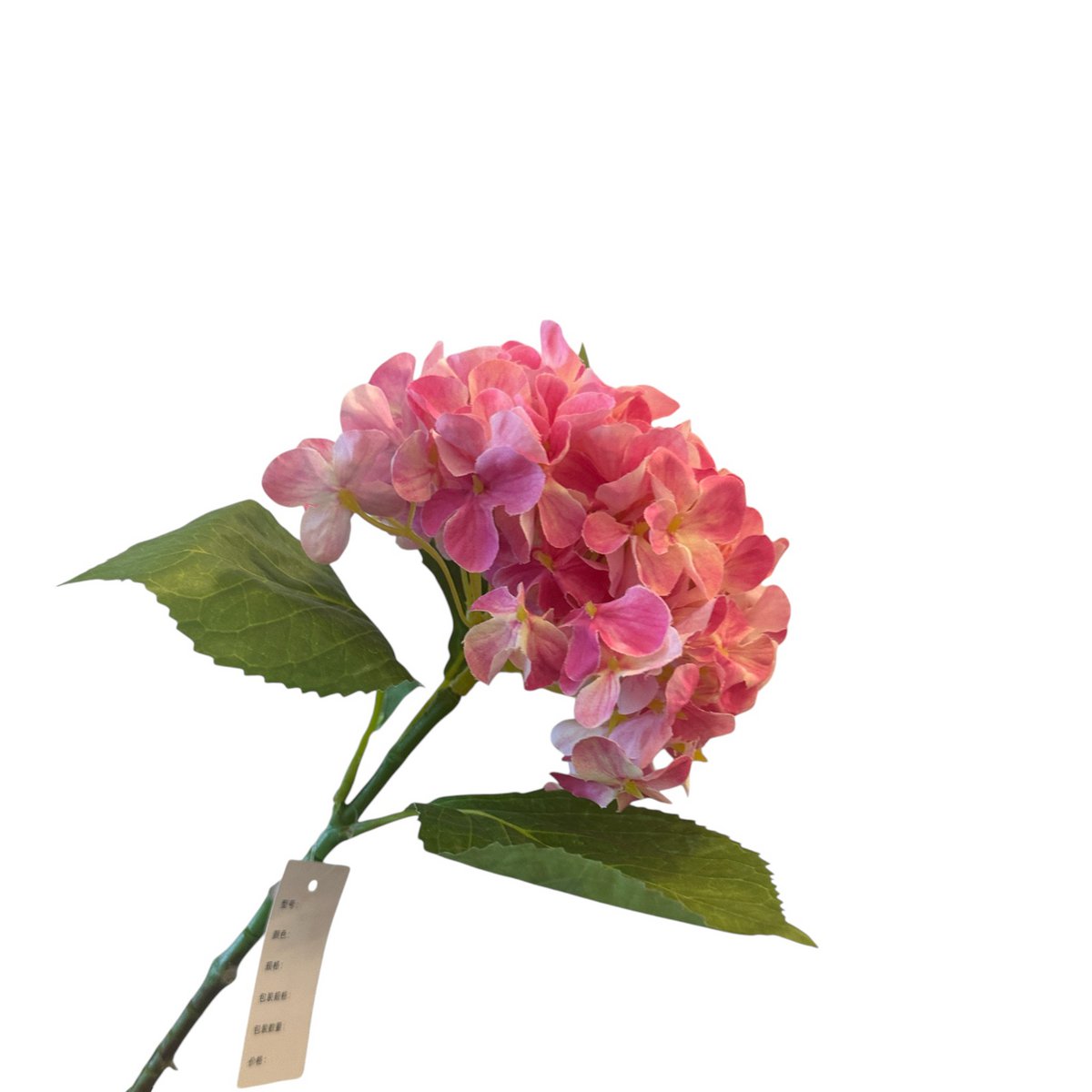Zijden kunstbloem Hortensia wit - 47 cm