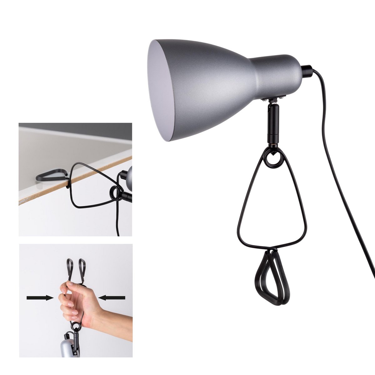 Klemlamp Mara Mat Wit - 28 cm (E14)