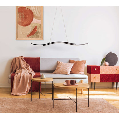 LED Hanglamp Onda Zwart - 96 cm