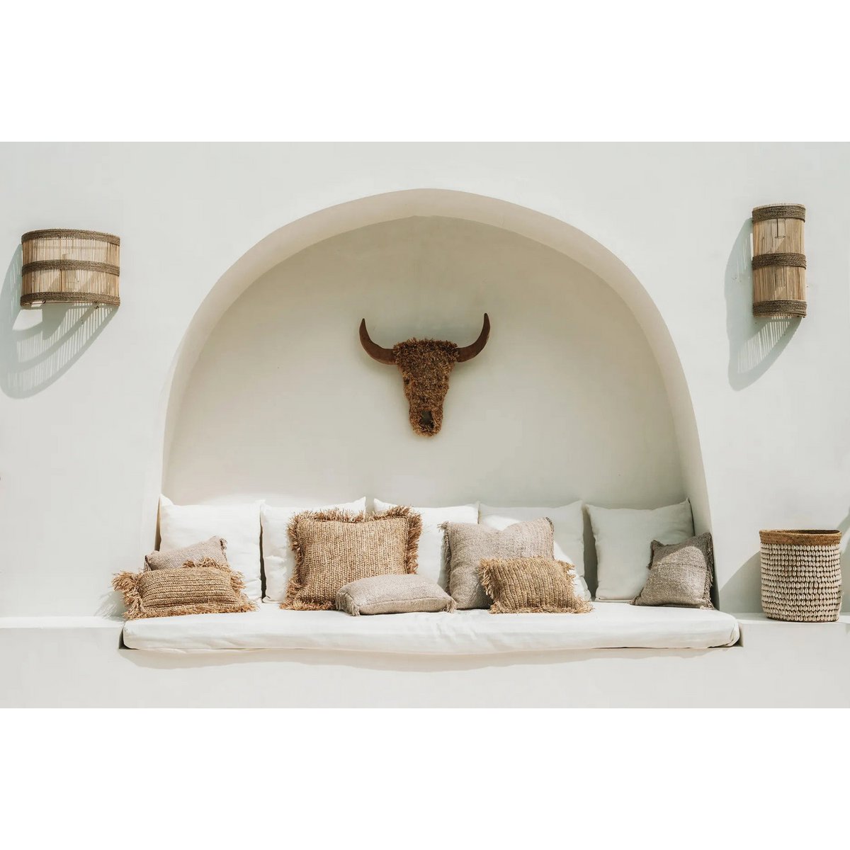 Zachte kussenhoes Oh my gee beige - 40x40 cm