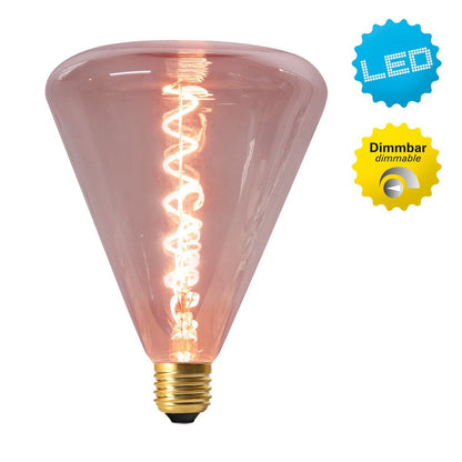 LED - lamp "Dilly" E27 versie 4 watt metaal en glas in rood - OutHome
