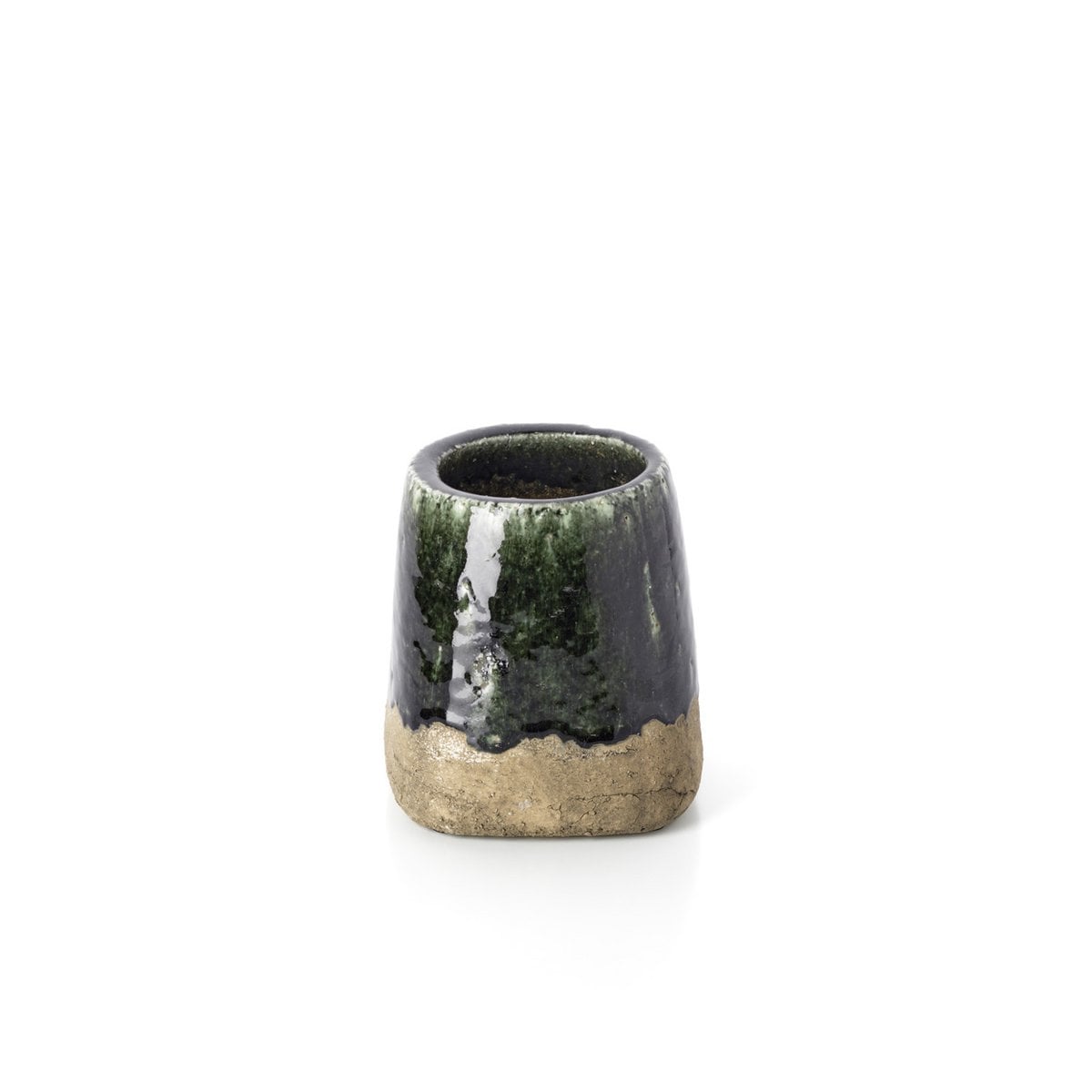 Conische plantenbak betongroen S