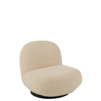 Draaifauteuil Teddy Crème