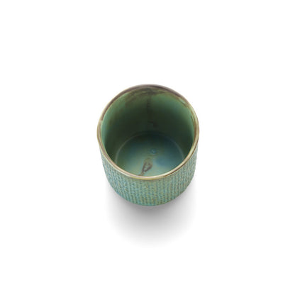 Porseleinen beker Lagunebeker groenblauw