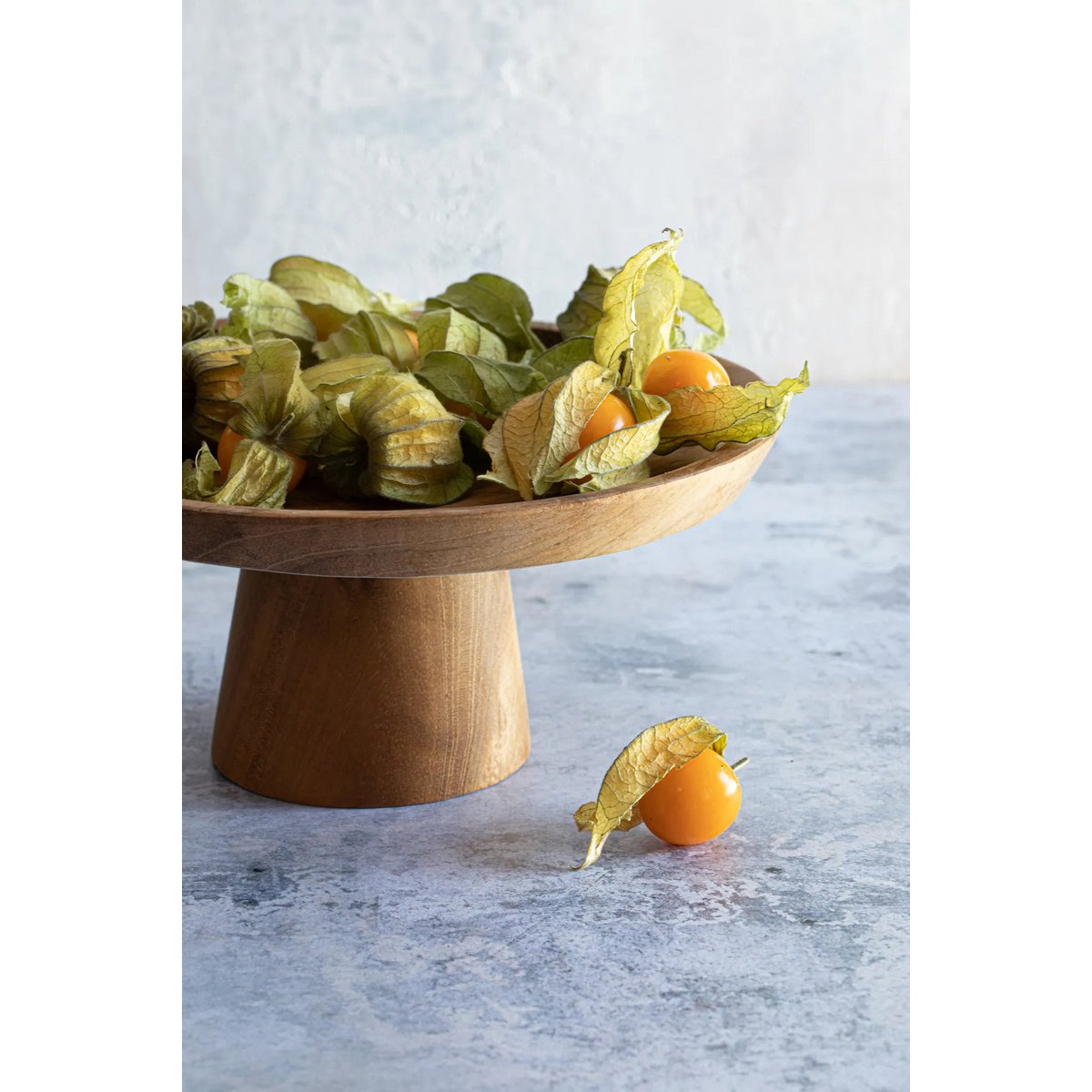 Teakhouten gebaksbord Root bruin - 24 cm