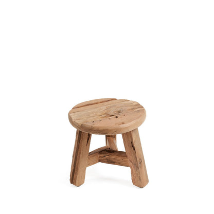 Teakhouten kruk Yatai naturel - S