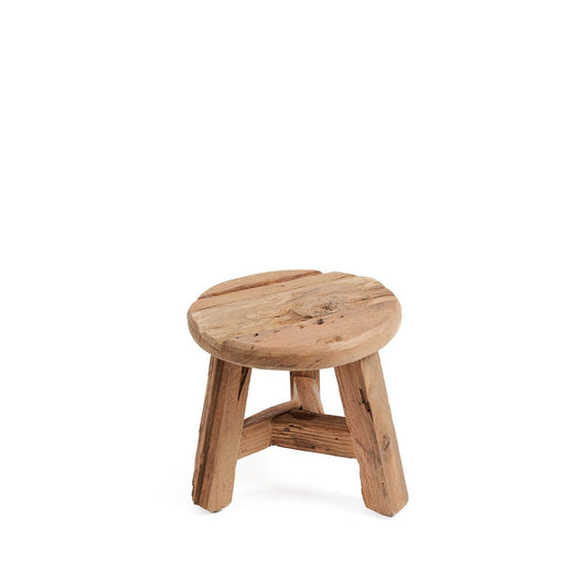 Teakhouten kruk Yatai naturel - S