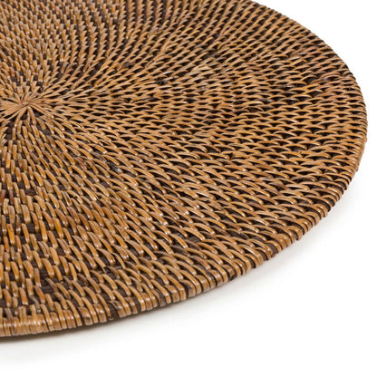 Rotan placemat natuurlijk bruin - 35 cm