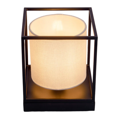 Tafellamp Beta Wit Metaal/Textiel - 15x17 cm (E14)