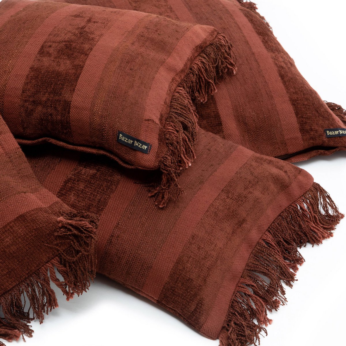 Fluwelen kussenhoes Oh my gee bordeaux - 60 cm