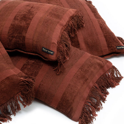 Fluwelen kussenhoes Oh my gee bordeaux - 60 cm