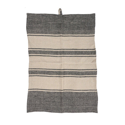Linnen keukenhanddoek Smudge naturel zwart - 50x70 cm