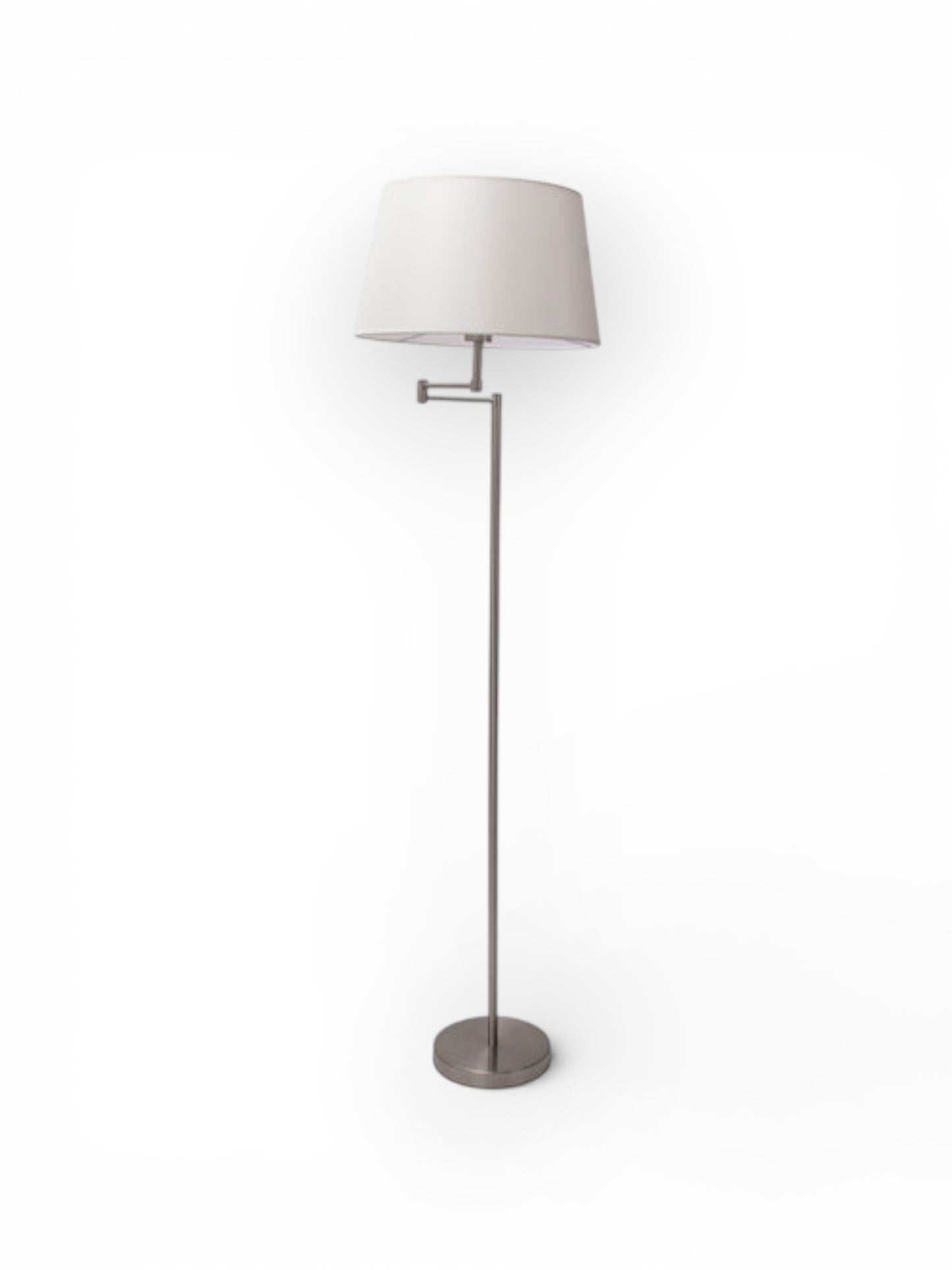 Vloerlamp Bologna Nikkel/Satijn Beige - 158 cm (E27)