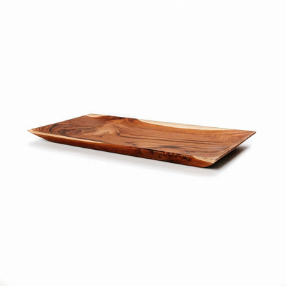 Teak sushi bord Teak root sushi plate bruin - 35 cm
