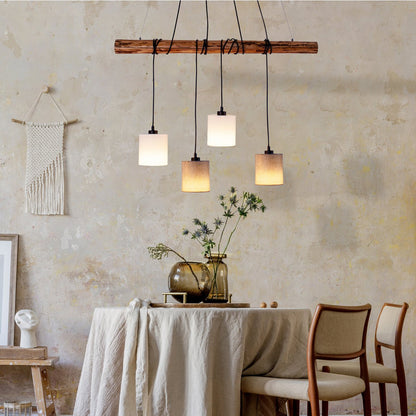 Hanglamp Malta 4-Lichts Grijs/Wit (E27)