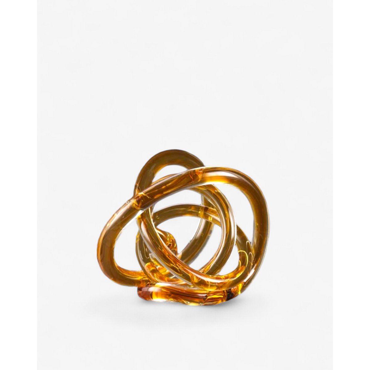Glazen knoop L-maat geel