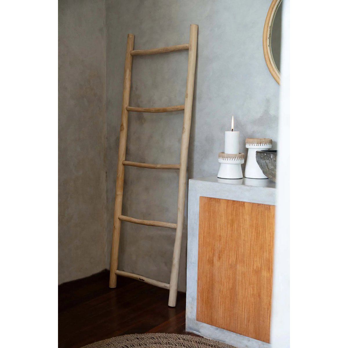 Houten ladder Tulum naturel - 165 cm