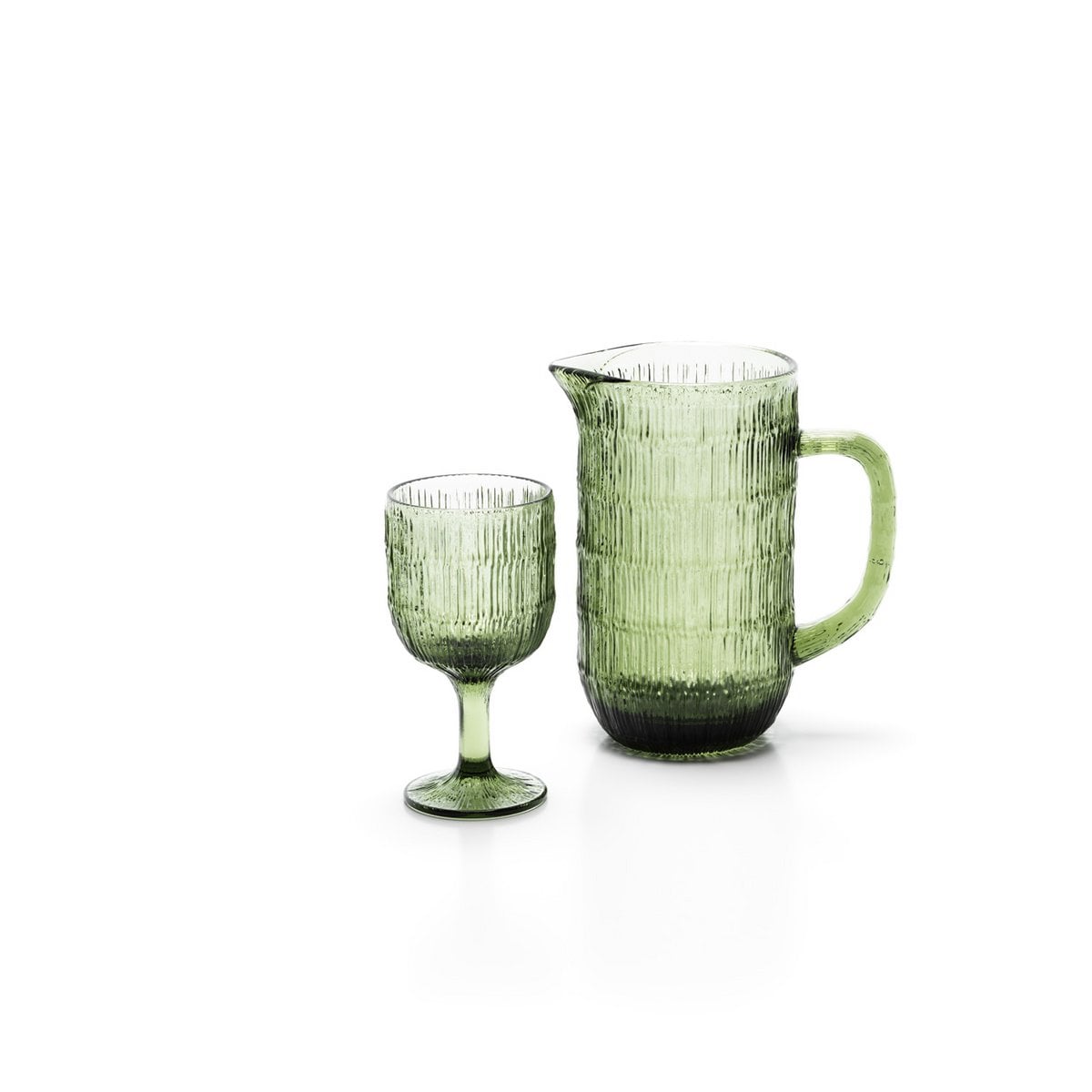 Glazen kan Moss ripple groen