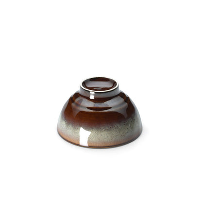 Keramische kom Smoked horizon bowl bruin grijs