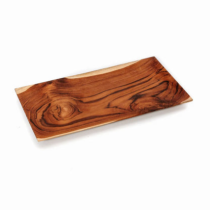 Teak sushi bord Teak root sushi plate bruin - 35 cm