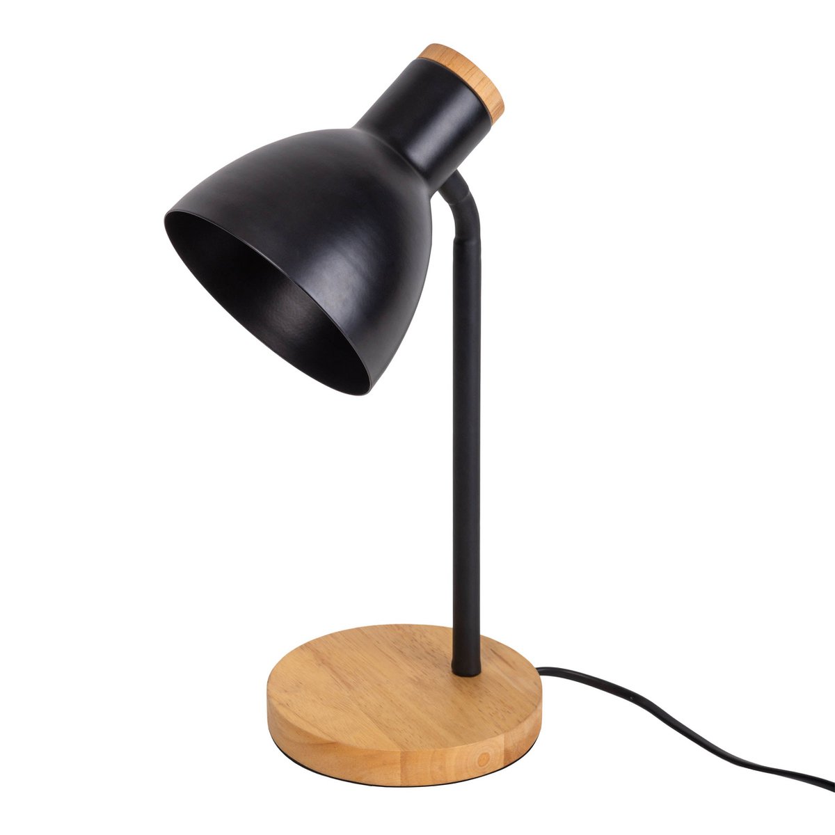 Bureaulamp Marie Zwart Hout/Metaal - 36,5 cm (E14)
