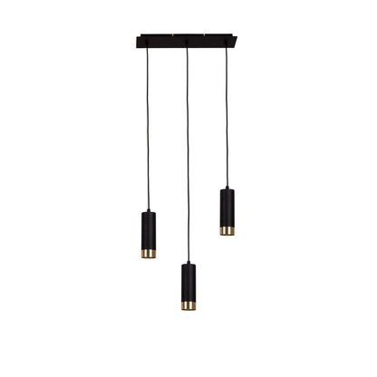 Hanglamp Fridu 3-Lichts Mat Zwart - 48 cm (GU10)