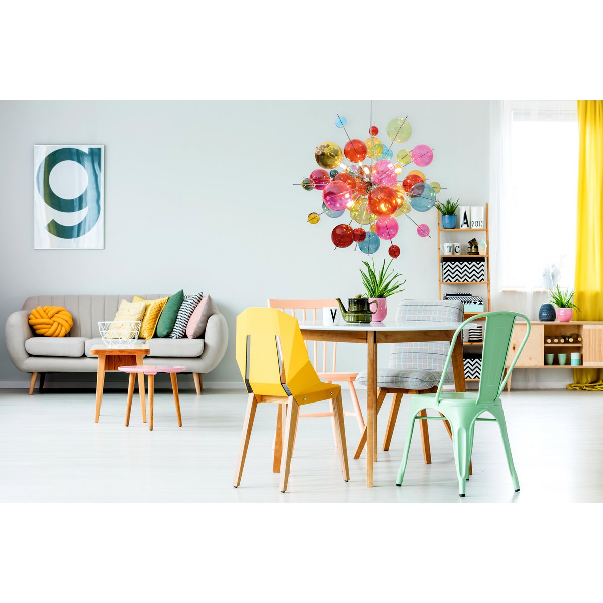 Hanglamp Explosie Gekleurd - Ø 65 cm (G9)