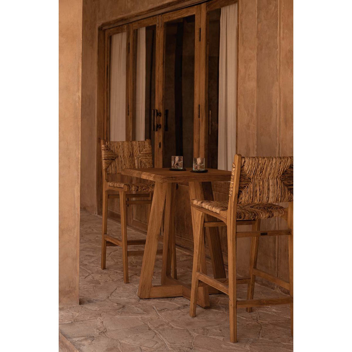 Teakhouten bartafel Cheers naturel