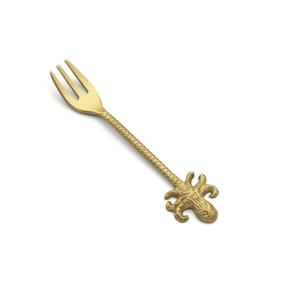 Handgemaakt vork Octopus goud