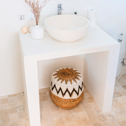 Wasmand Palem Boho met Deksel (3 maten)