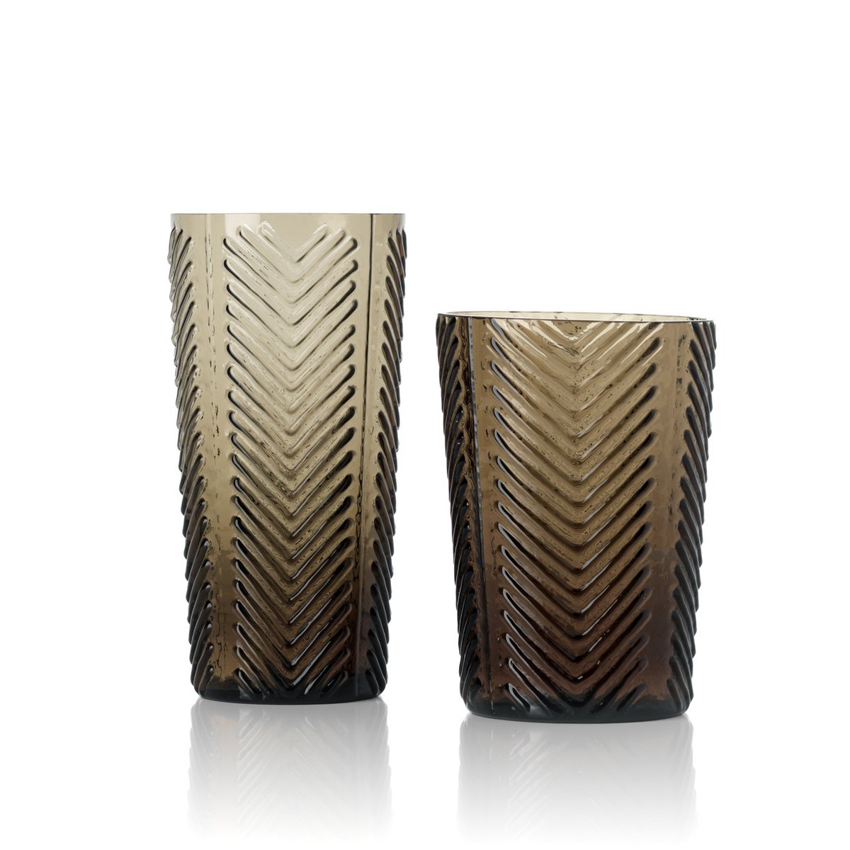 Glazen highballglas Visgraat highball rook
