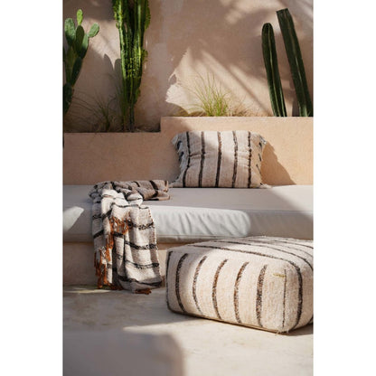 Katoenen kussenhoes Oh my gee boheems wit - 60 cm