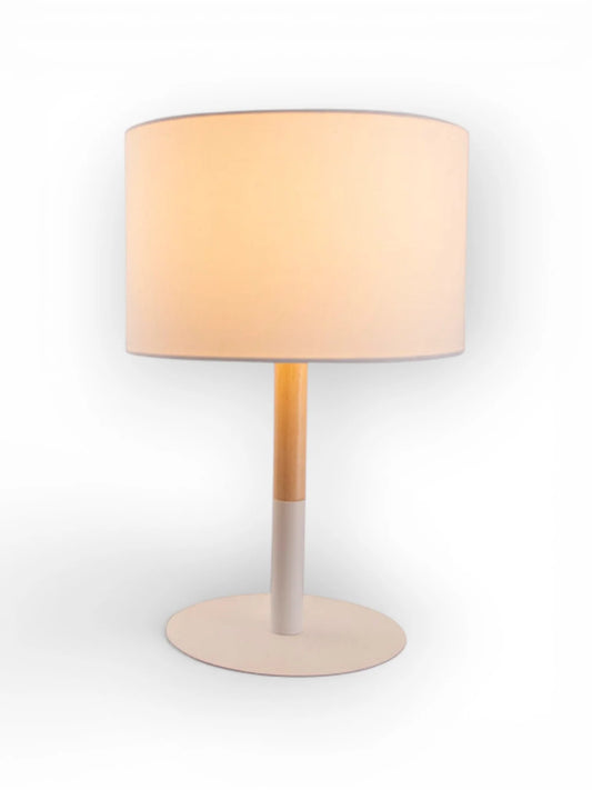 Tafellamp Tessile Wit/Naturel - 37 cm (E14)