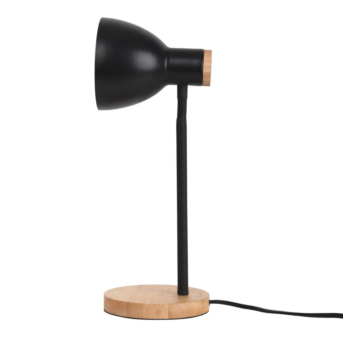 Bureaulamp Marie Zwart Hout/Metaal - 36,5 cm (E14)