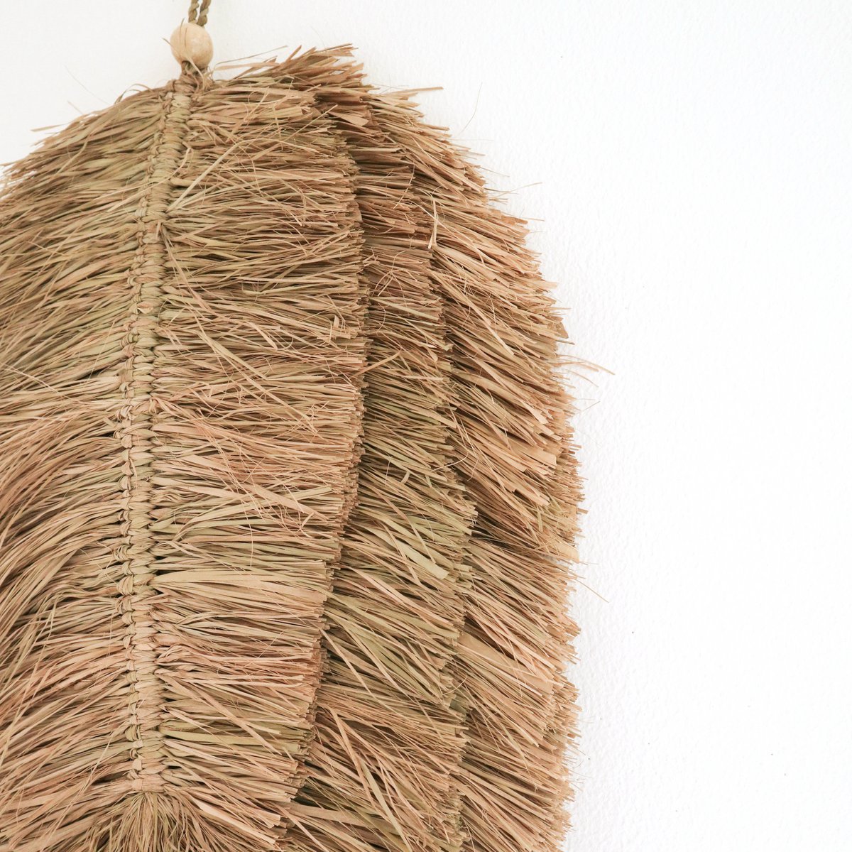 Wanddecoratie Tipin Raffia Bladvorm - 50 cm